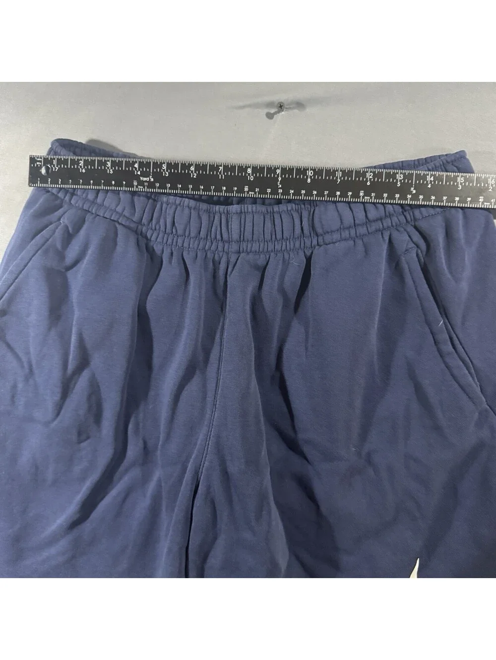 Nike Men Activewear Shorts L Navy Blue Sportswear Club Fleece Sweat Big Swoosh